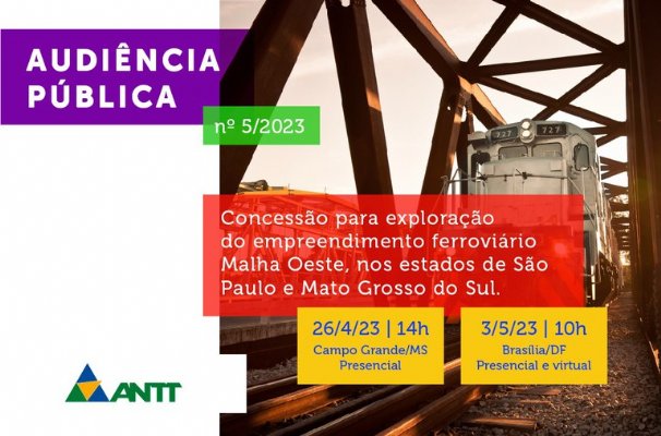ANTT abre consulta pública para concessão da Malha Oeste